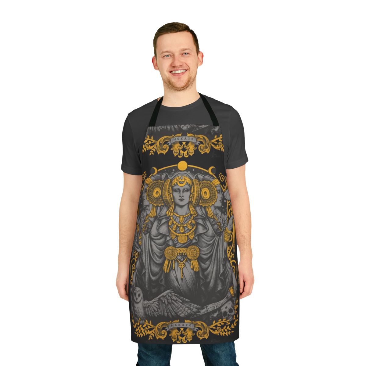 Iberian-Inspired Gothic Hecate Apron with Occult Symbols and Imagery