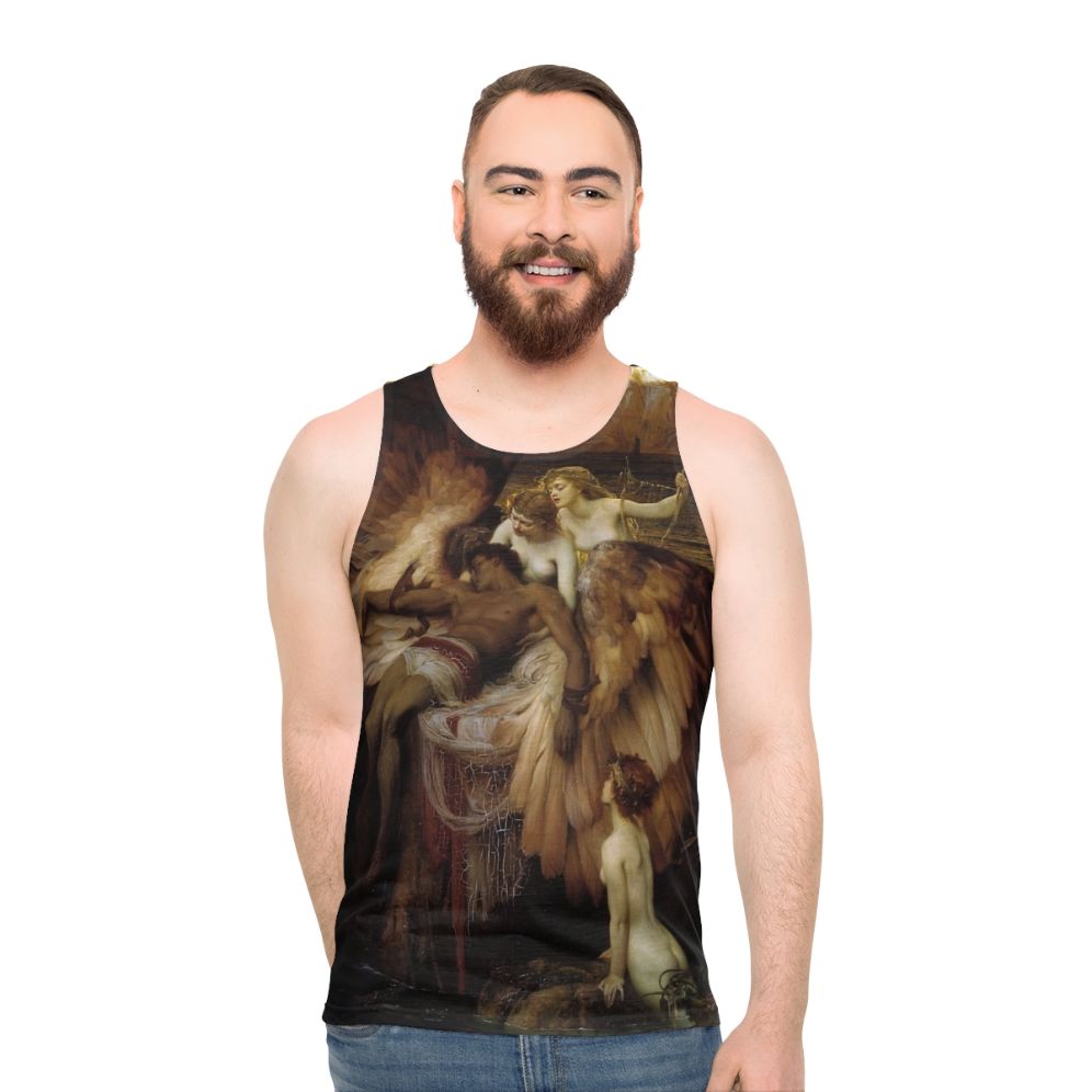 Unisex tank top featuring the Icarus myth painting by Herbert James Draper