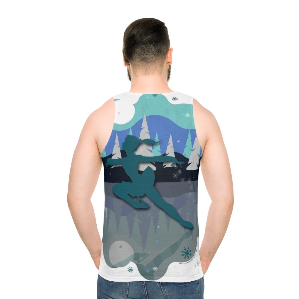 Ice skater wearing unisex tank top