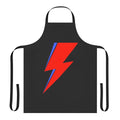 Aladdin Sane inspired apron featuring David Bowie's iconic lightning bolt design