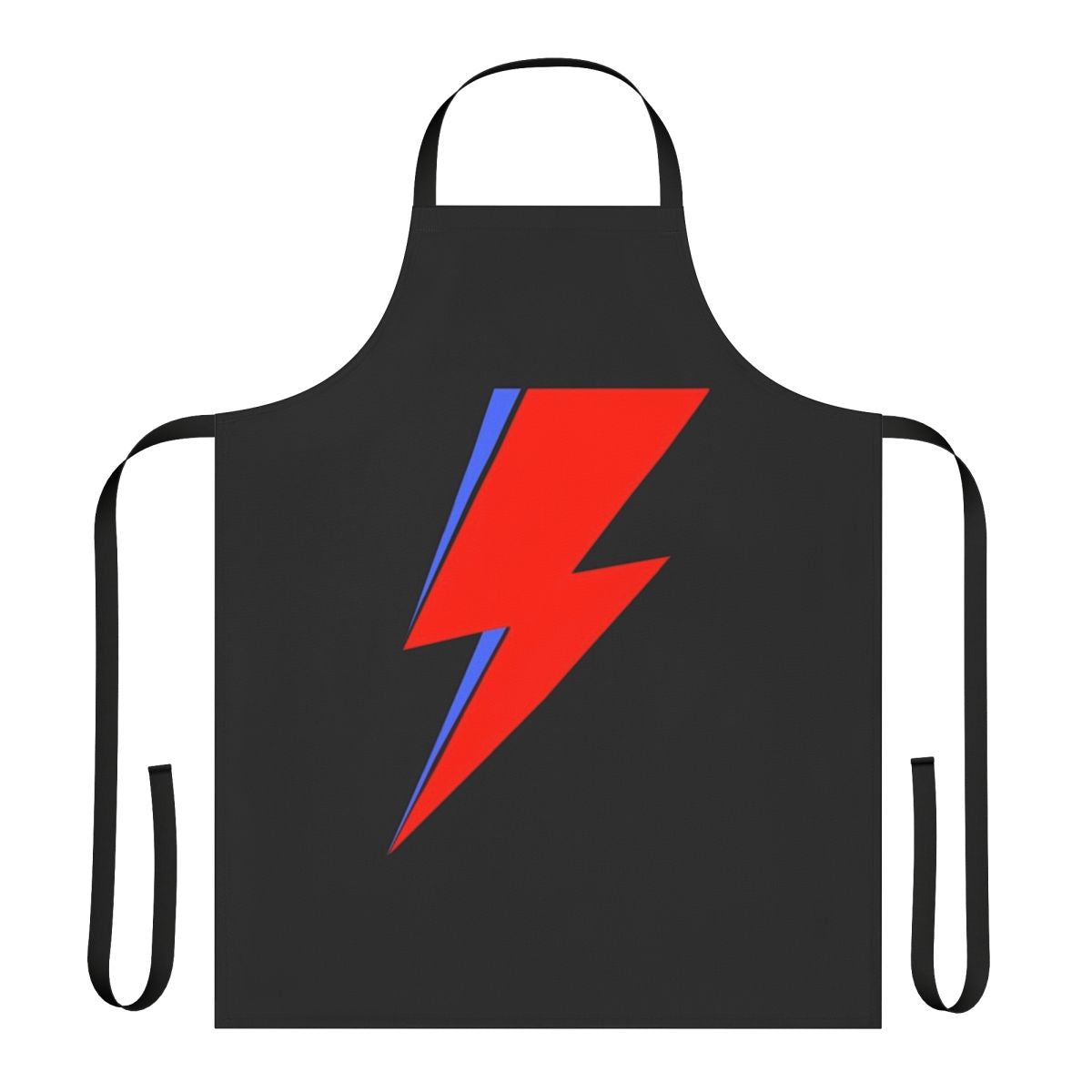 Aladdin Sane inspired apron featuring David Bowie's iconic lightning bolt design