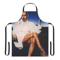A stylish and unique kitchen apron inspired by the iconic "Basic Instinct" film, featuring a sleek black design with a sultry cigarette accent.