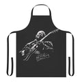 Apron with image of blues guitar and text "Iconic Blues Guitar Apron Inspired by BB King"