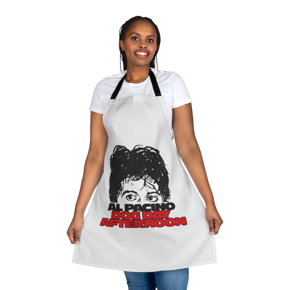 Retro apron featuring the iconic film "Dog Day Afternoon" with Al Pacino and John Cazale