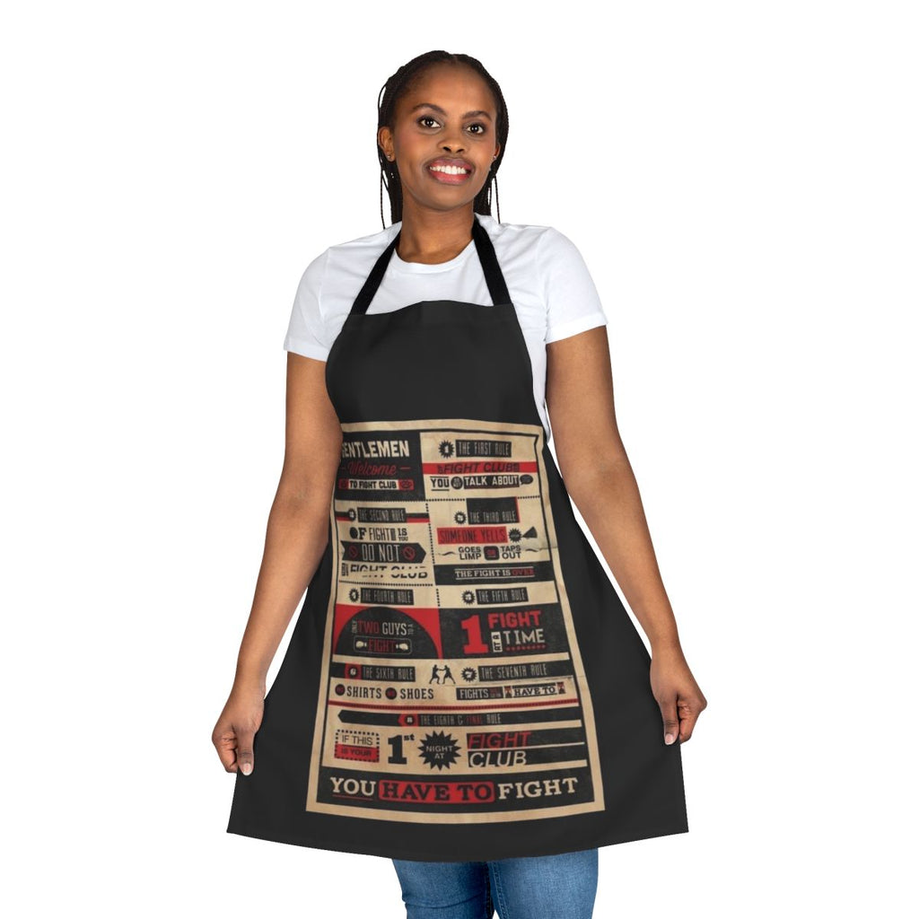Fight Club-inspired kitchen apron with Tyler Durden quote