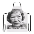 Glenda Jackson, legendary British actress and Academy Award winner, depicted in iconic portraits and artwork on a high-quality apron.
