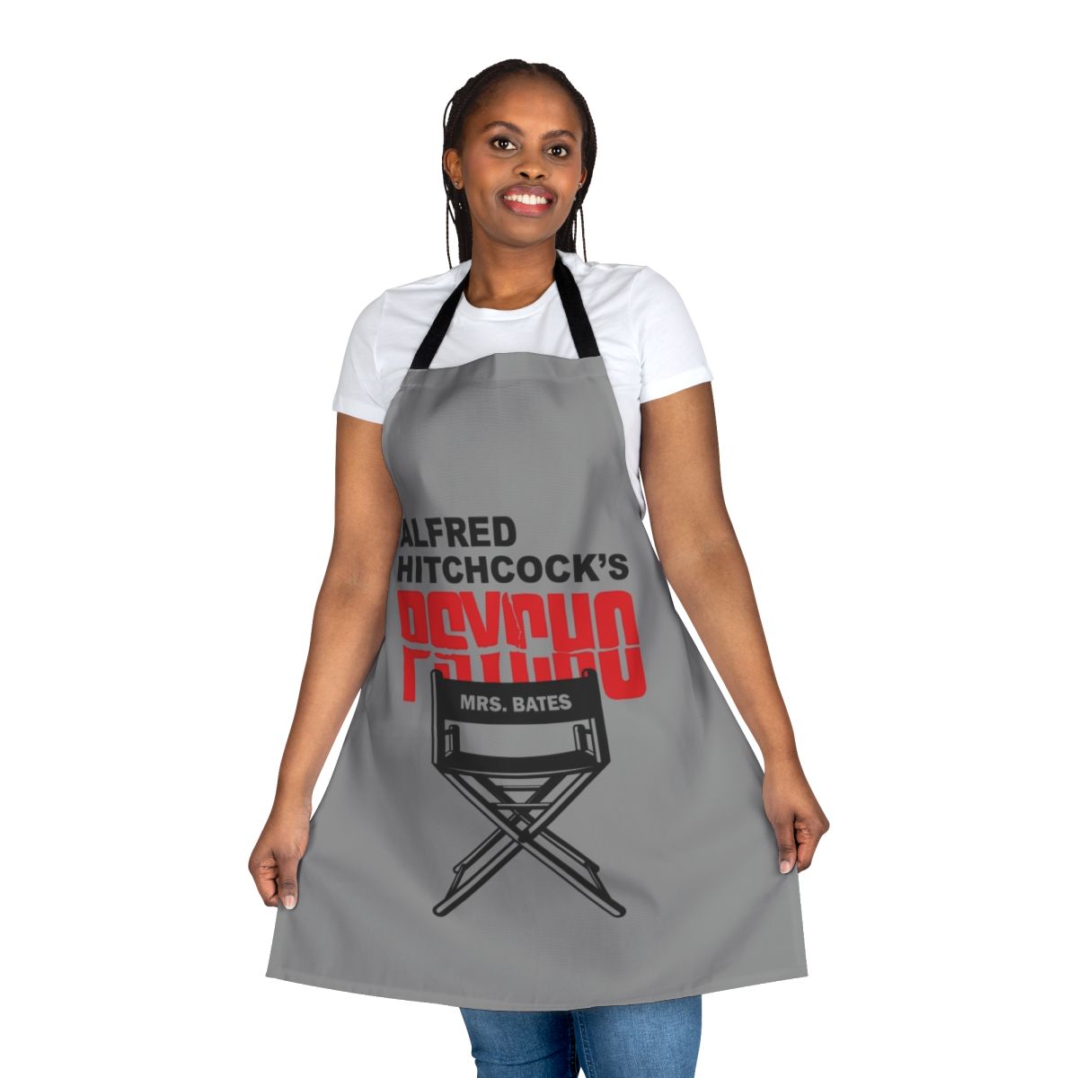 Apron featuring the iconic Psycho movie poster design by Alfred Hitchcock