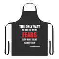 A stylish apron featuring an iconic Alfred Hitchcock quote, perfect for fans of the legendary director.