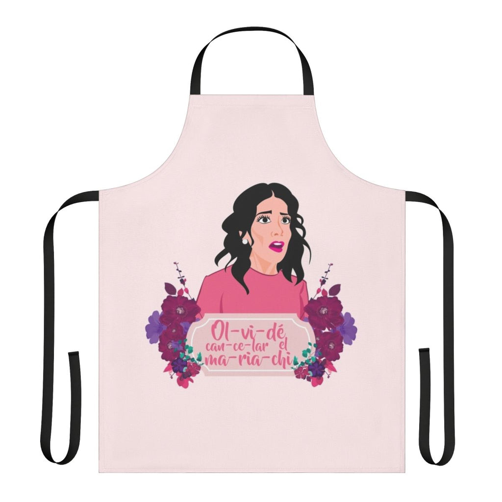 'House of Flowers' themed apron featuring Paulina de la Mora character