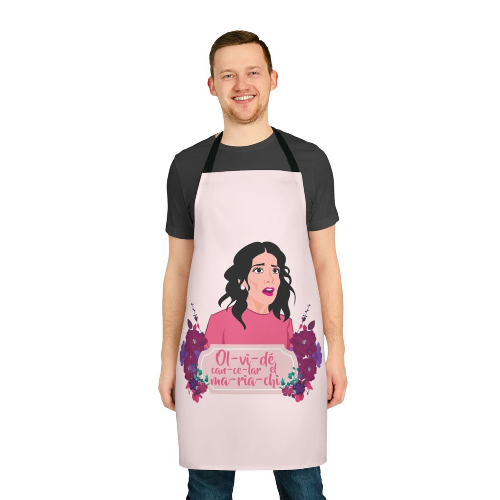 'House of Flowers' themed apron featuring Paulina de la Mora character