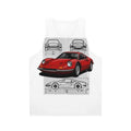 Unisex tank top with illustration of a classic Ferrari Dino sports car