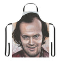 Jack Nicholson inspired apron featuring a portrait design from the classic film The Shining
