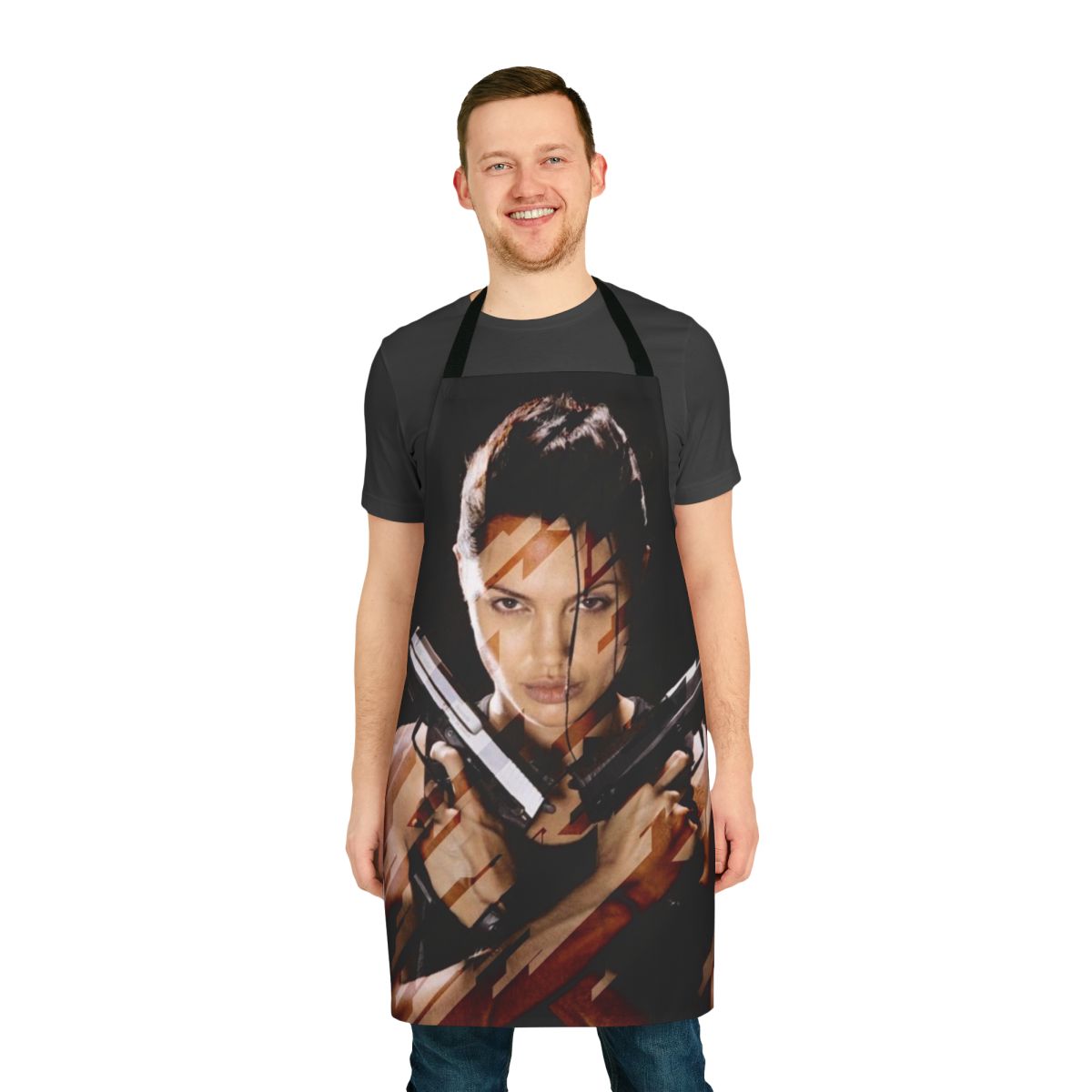 Lara Croft inspired apron with Tomb Raider design