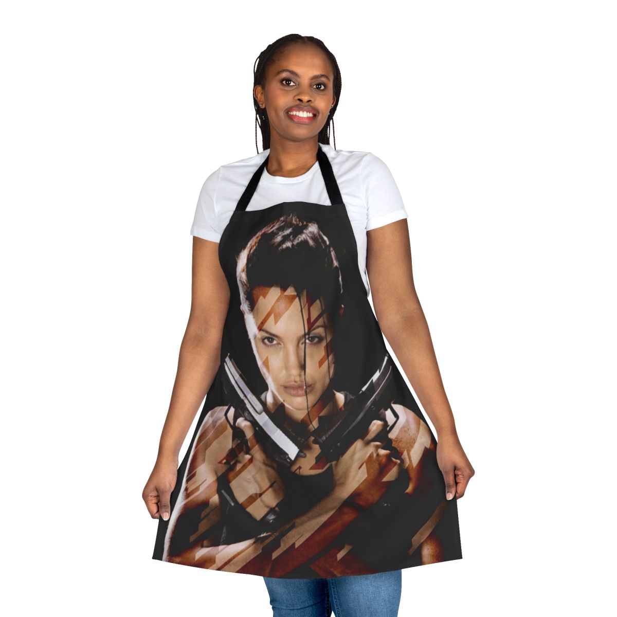 Lara Croft inspired apron with Tomb Raider design