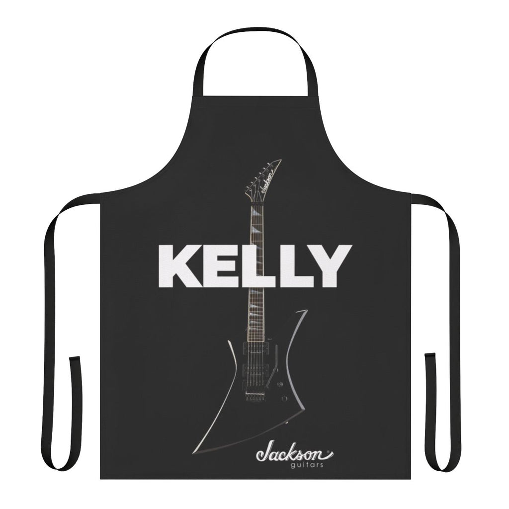 A high-quality apron featuring a design inspired by Jackson guitars, perfect for heavy metal and rock music enthusiasts.