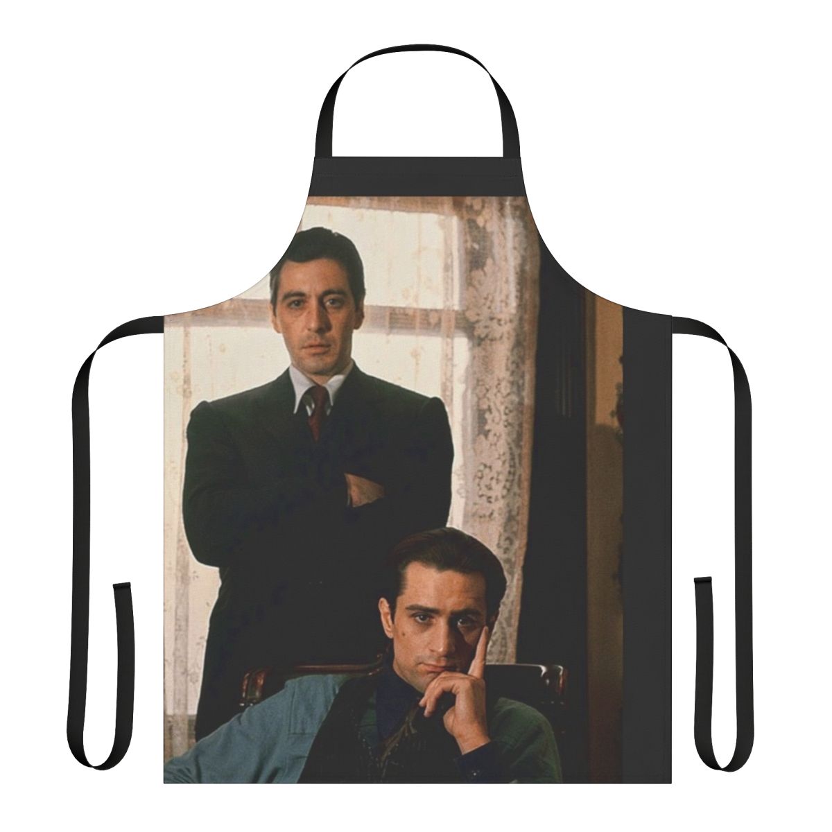 The Godfather-inspired apron featuring Al Pacino and Robert De Niro