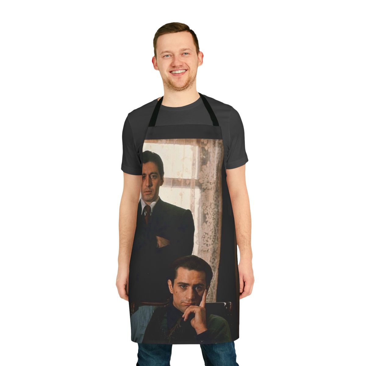 The Godfather-inspired apron featuring Al Pacino and Robert De Niro