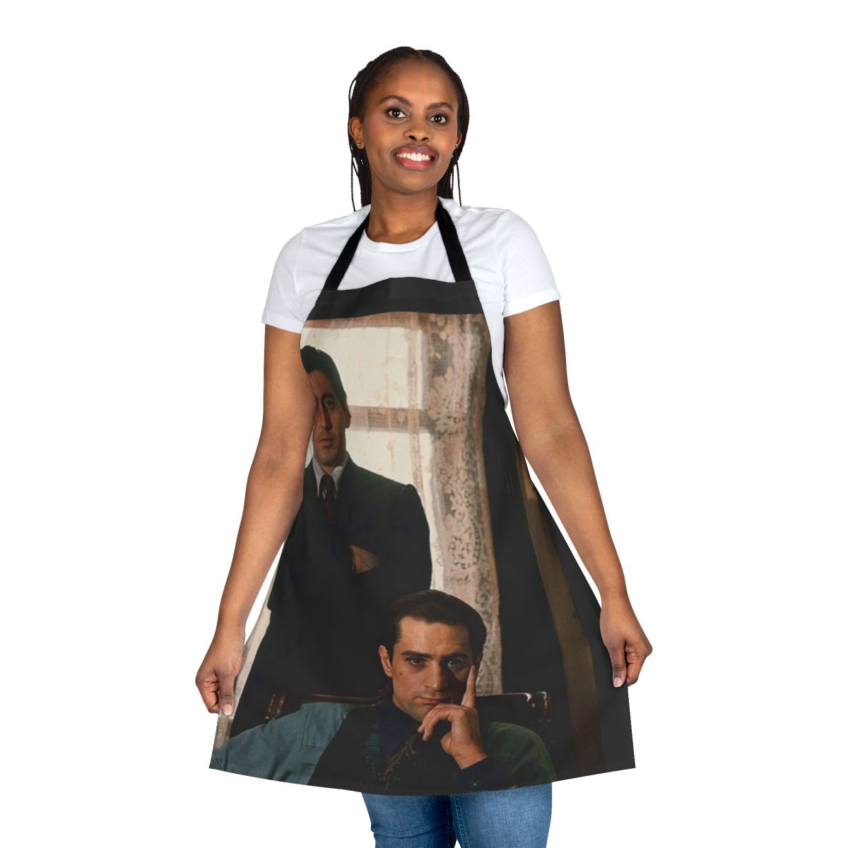 The Godfather-inspired apron featuring Al Pacino and Robert De Niro