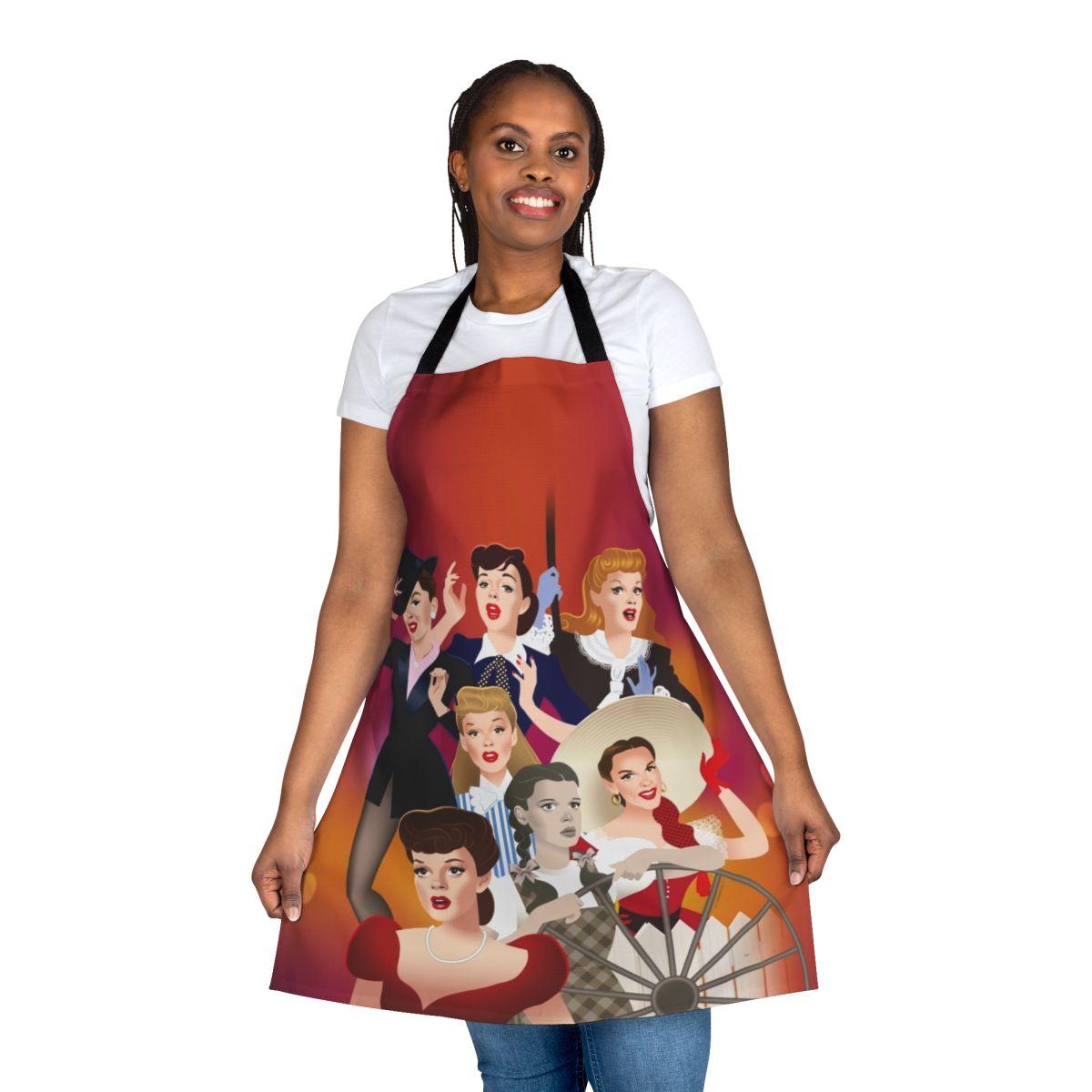 Apron featuring a stylized image of a legendary Hollywood movie star