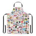 Apron featuring iconic logos from famous musicals and theatrical productions