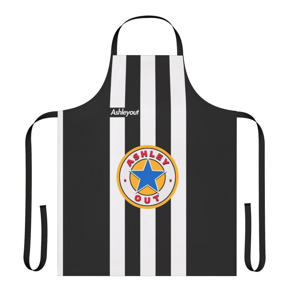 Iconic Newcastle United protest apron in black, white and yellow colors