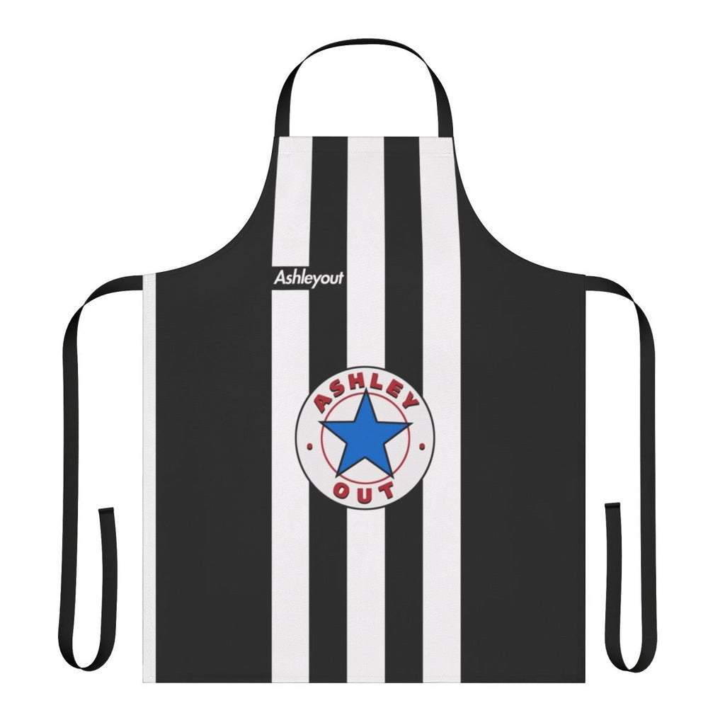 Ashleyout Newcastle United Protest Apron in Black and White