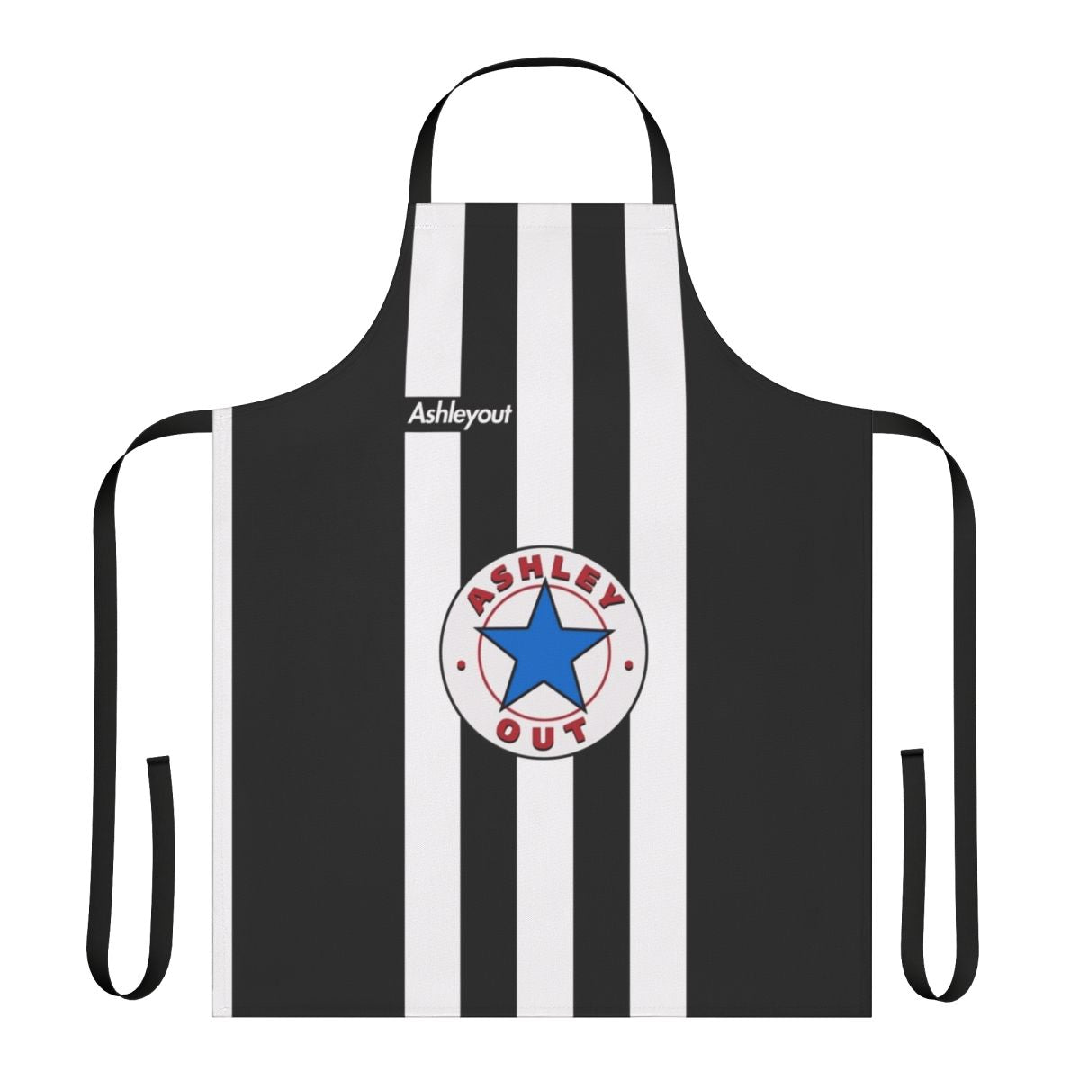 Ashleyout Newcastle United Protest Apron in Black and White