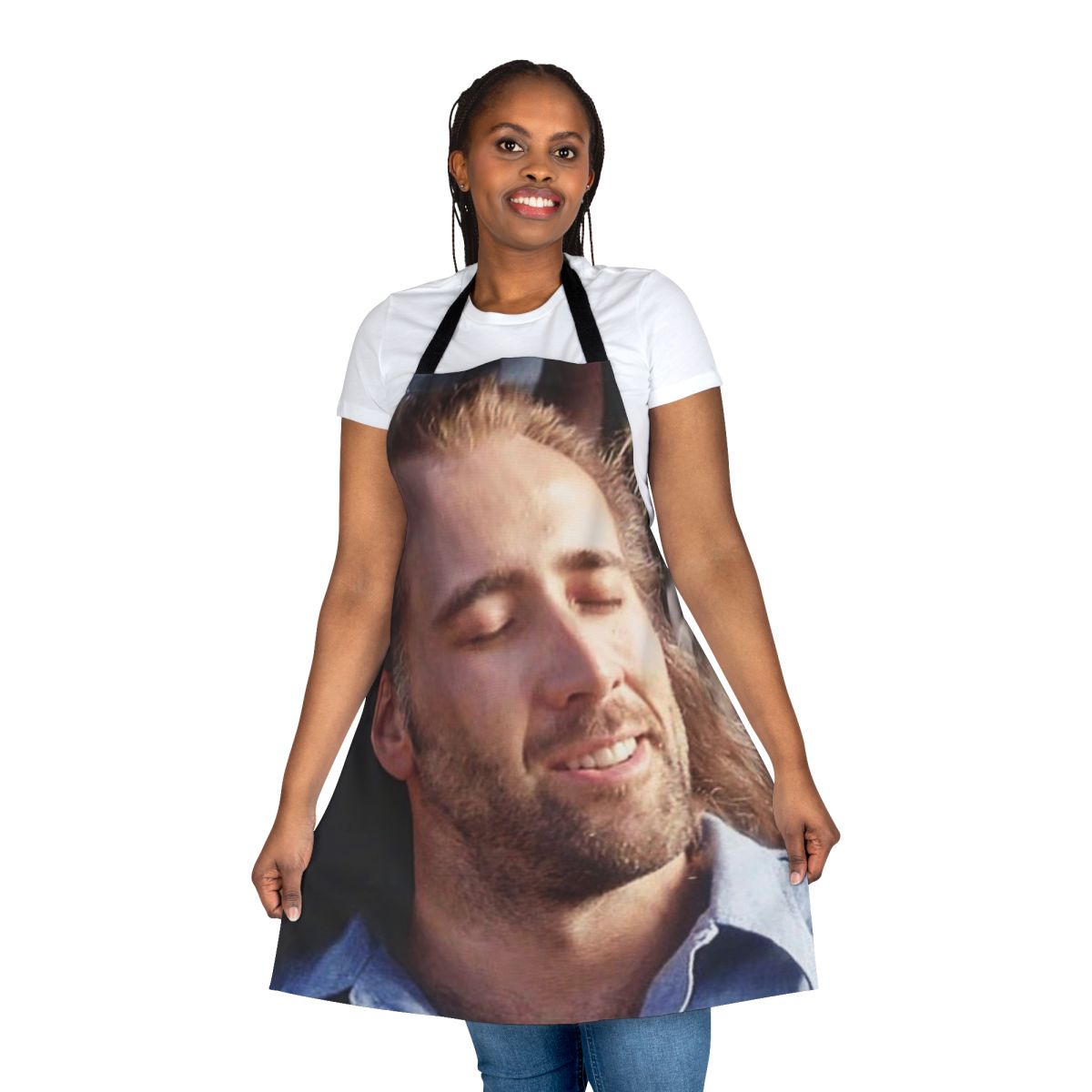 Nicolas Cage Inspired Apron - Featuring the Iconic Actor from Movies like Con Air and Jurassic World