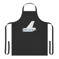 Retro-style apron inspired by the classic Pan Am airline logo and aircraft