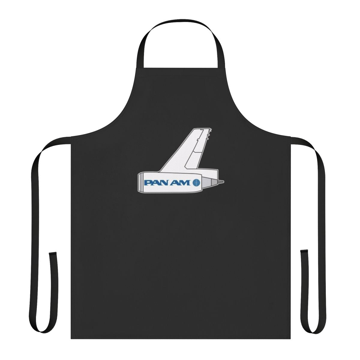Retro-style apron inspired by the classic Pan Am airline logo and aircraft
