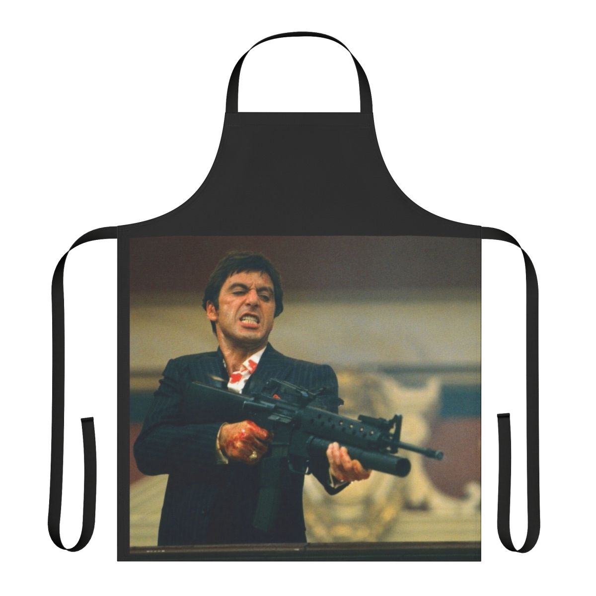Stylish Scarface-themed apron for the kitchen