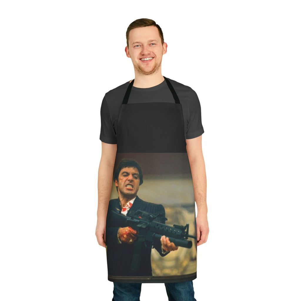 Stylish Scarface-themed apron for the kitchen