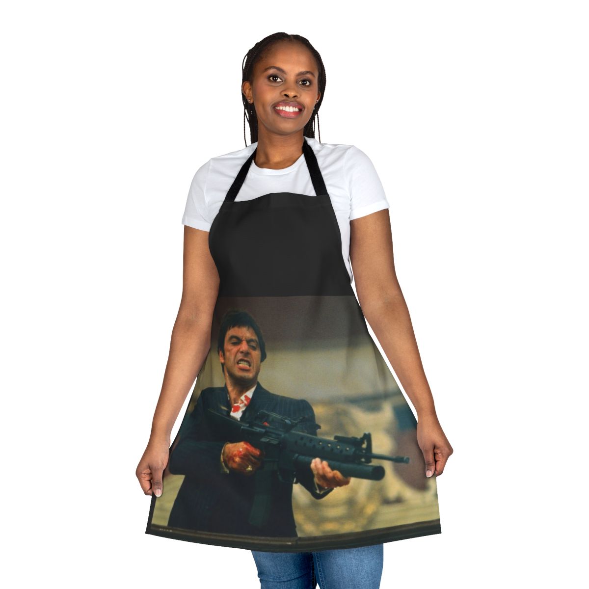 Stylish Scarface-themed apron for the kitchen