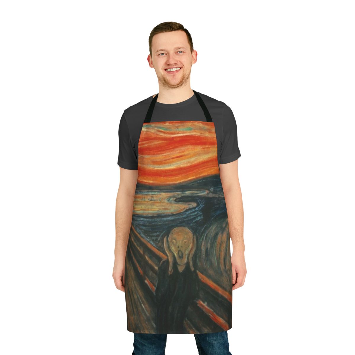 Apron featuring the famous "The Scream" painting by Edvard Munch