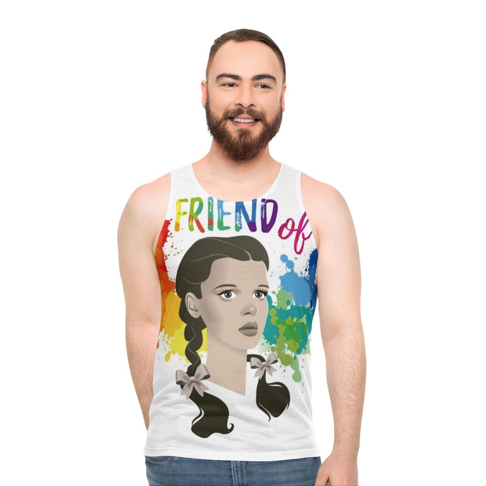 Unisex tank top with Judy Garland 'Friend of Dorothy' design