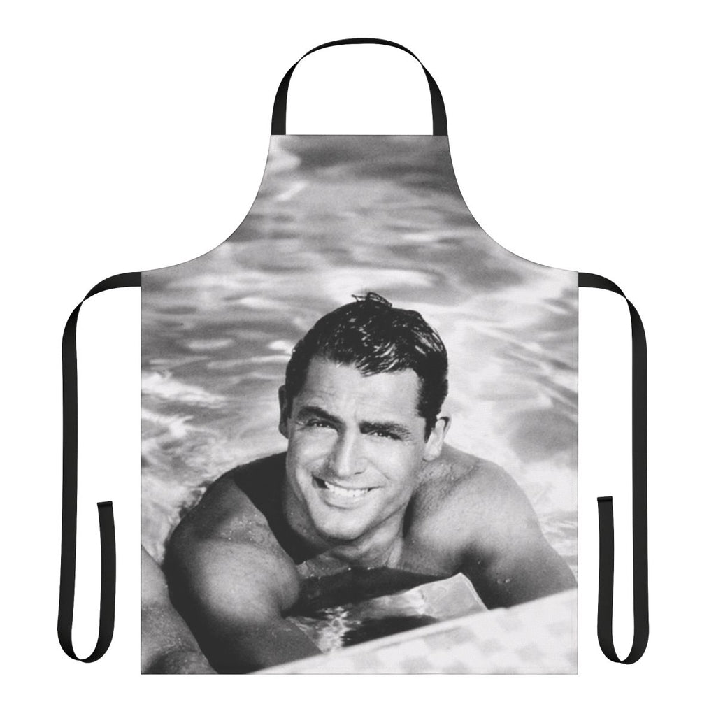 Iconic vintage-style apron featuring classic Hollywood actor Cary Grant