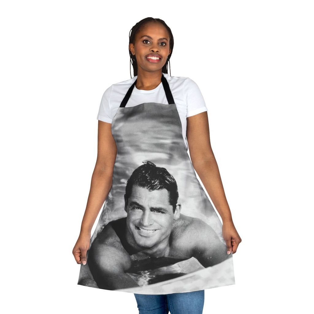 Iconic vintage-style apron featuring classic Hollywood actor Cary Grant