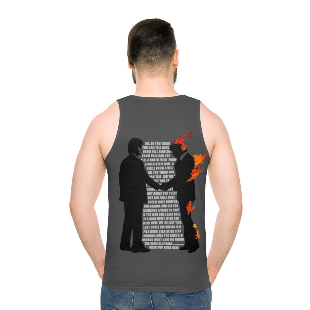 Unisex tank top with "Wish You Were" design for music lovers