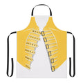 Stylized yellow jacket-inspired apron for Freddie Mercury and Queen fans