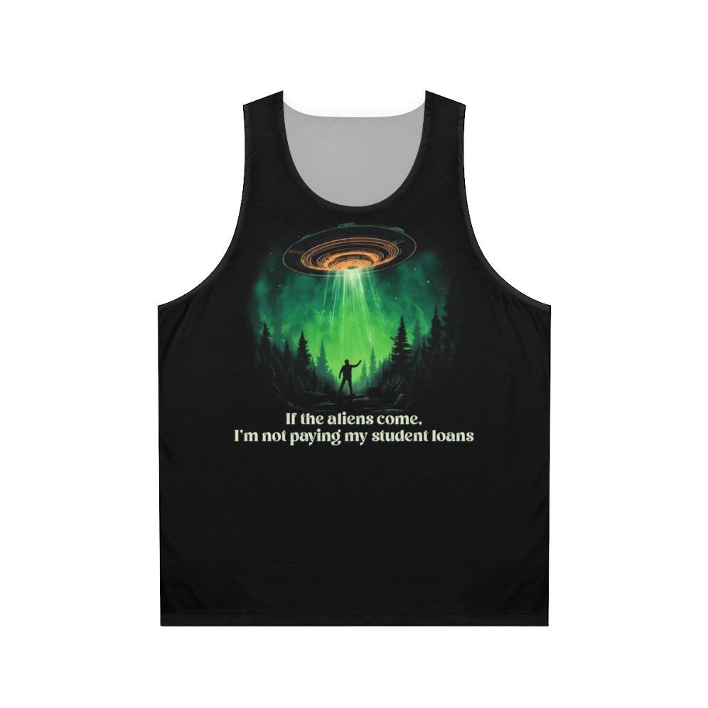Unisex "If Aliens No Loans" vintage-style tank top