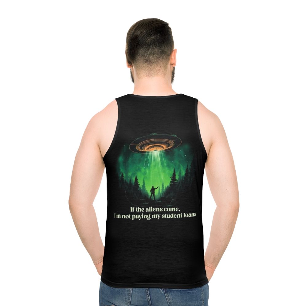 Unisex "If Aliens No Loans" vintage-style tank top