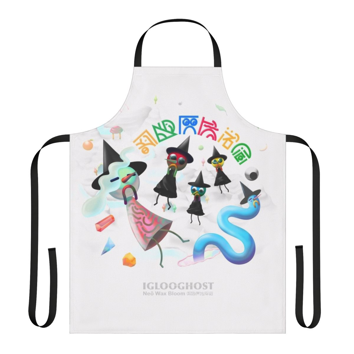 Stylish apron featuring artwork and imagery from Iglooghost's "Neo Wax Bloom" album