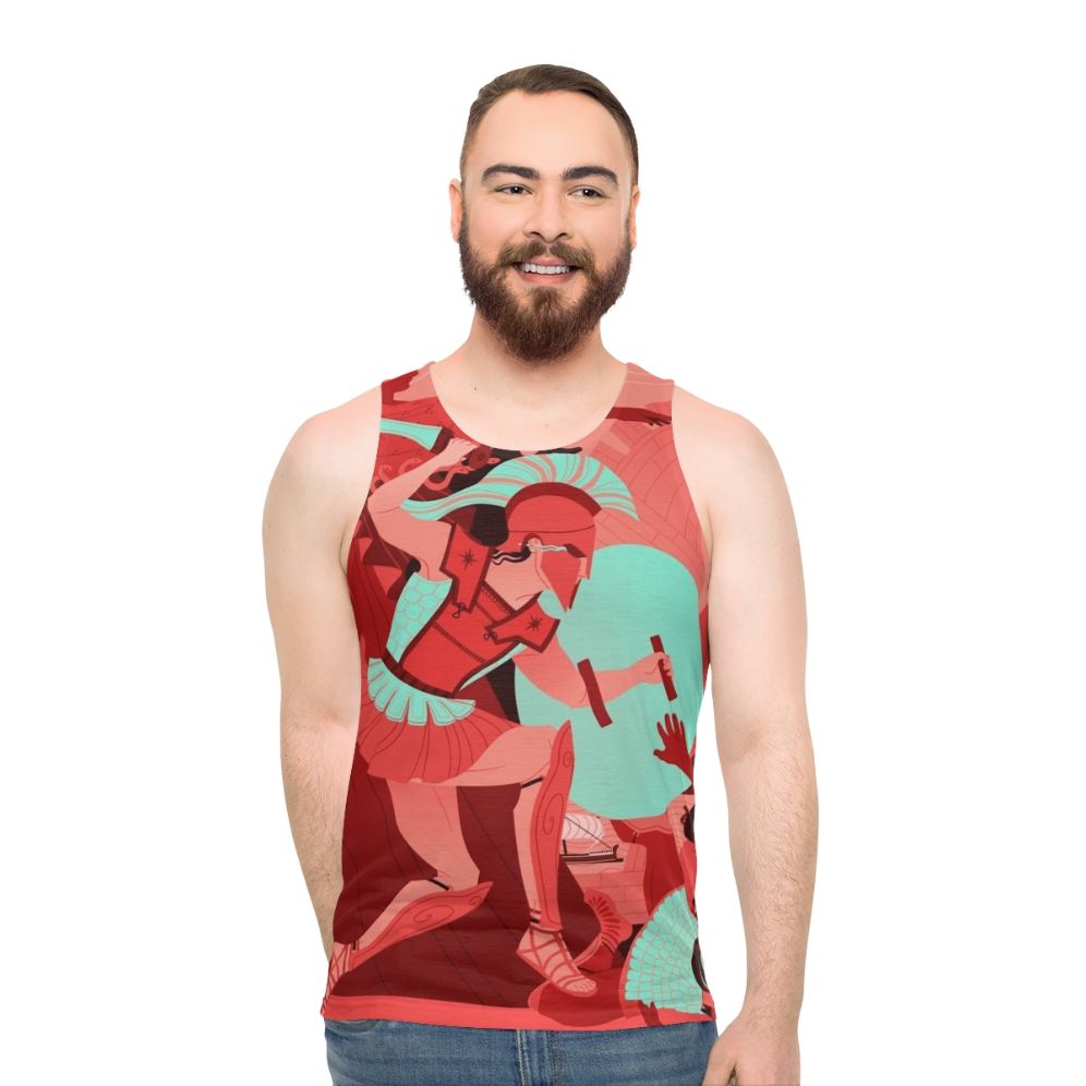 Unisex Iliad Tank Top featuring Greek mythology imagery