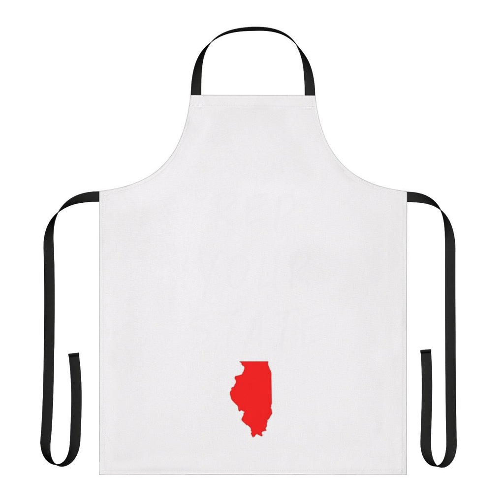 Illinois state pride apron with flag design for home cooking