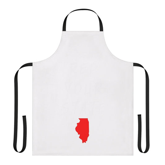 Illinois state pride apron with flag design for home cooking
