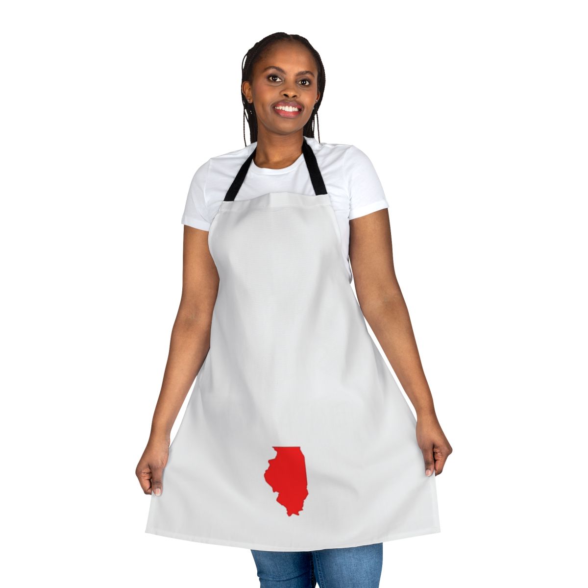Illinois state pride apron with flag design for home cooking