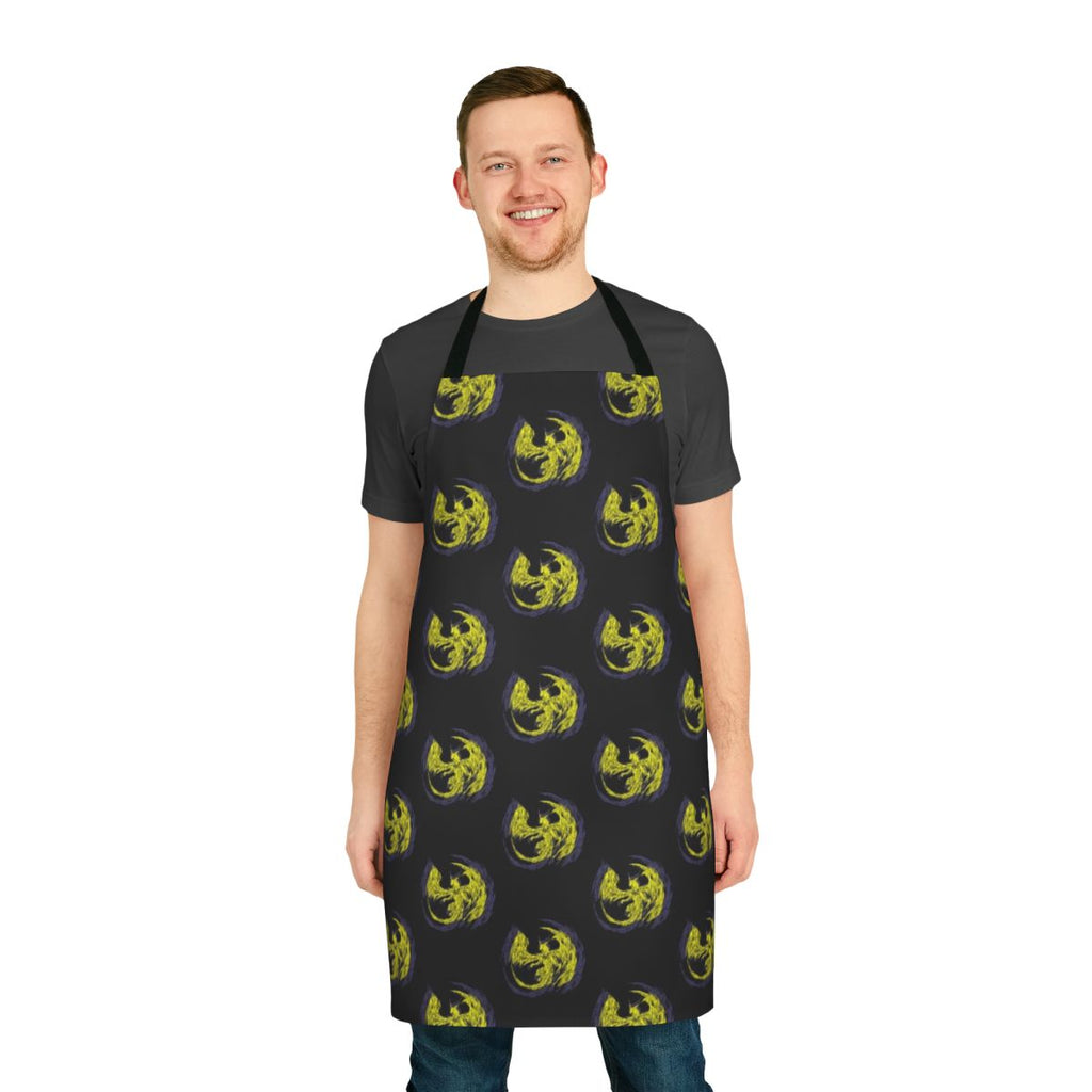 Apron featuring a striking illustration of a mystic lightning dragon, a powerful mythical creature.
