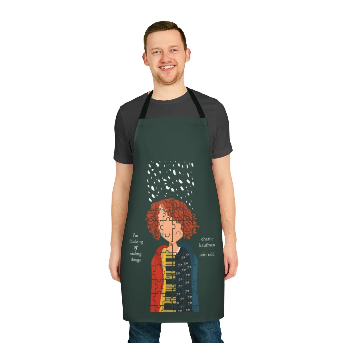 "I'm Thinking of Ending Things" inspired minimalist apron design