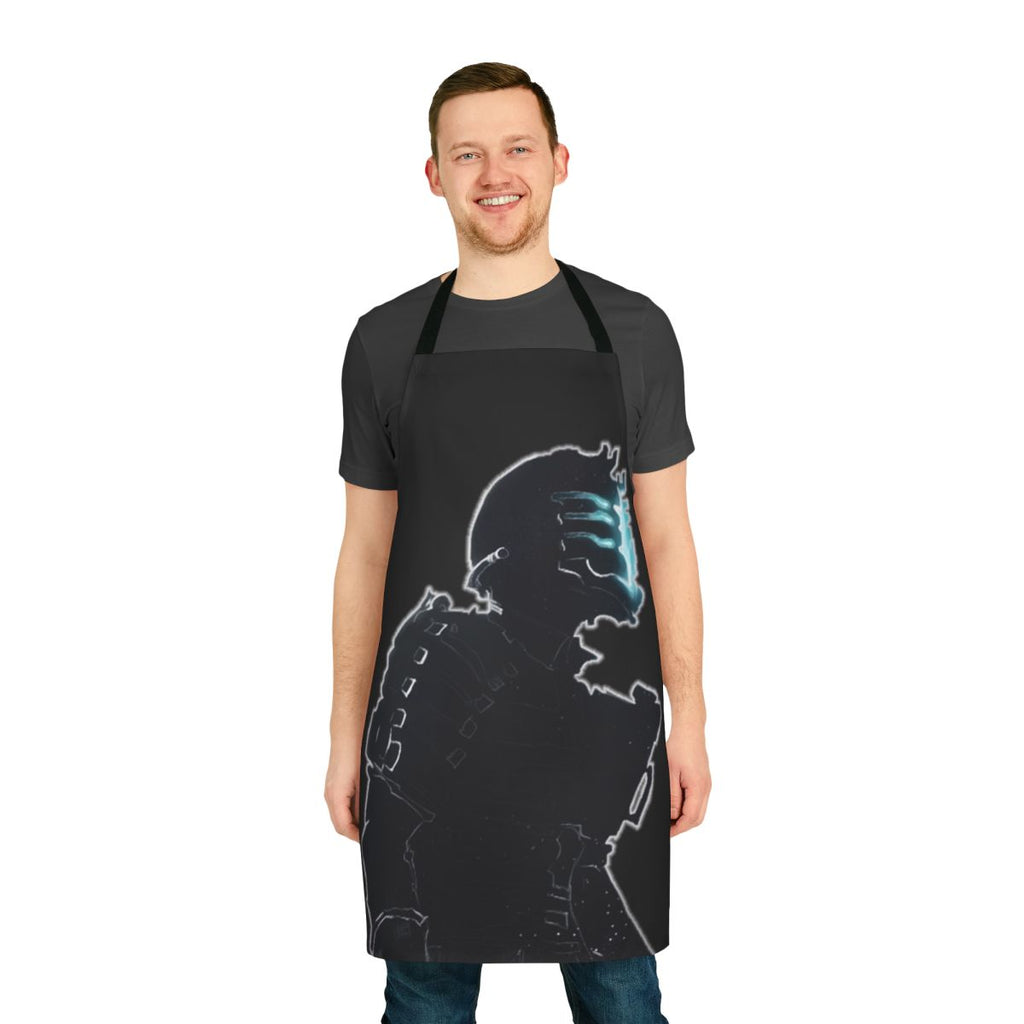 Dead Space themed apron with ominous imagery and references to the popular video game franchise