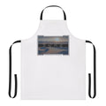 Dune-inspired desert apron featuring a minimalist white background and sci-fi elements